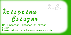krisztian csiszar business card